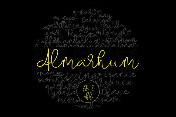 Almarhum Font: Elegant Monoline Script for Crafters