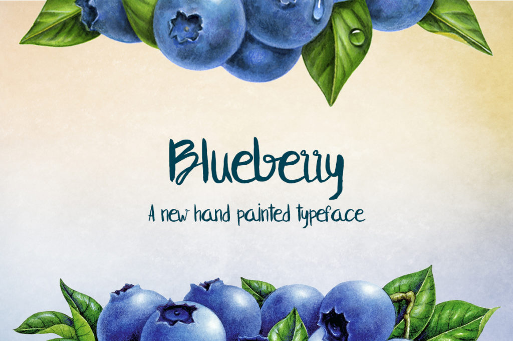 Blueberry Font: Hand-Painted Charm for Editorial Design