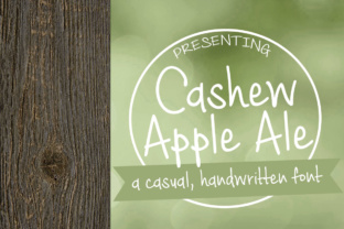 Cashew Apple Ale Font: A Handwritten Typeface for Small Business Branding