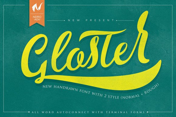 Gloster Font: Rustic Script for Small Business Branding